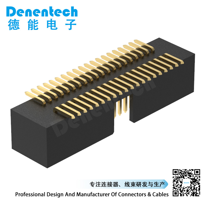 Denentech hot sale 1.27x2.54MM H7.1MM dual row straight SMT box header